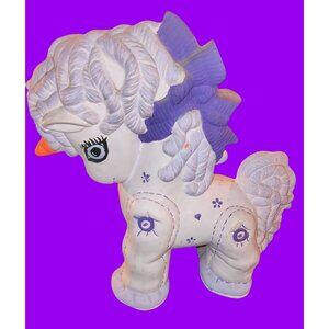 Vintage 1980s My Pretty Pony Figure With Purple Hair Handpainted